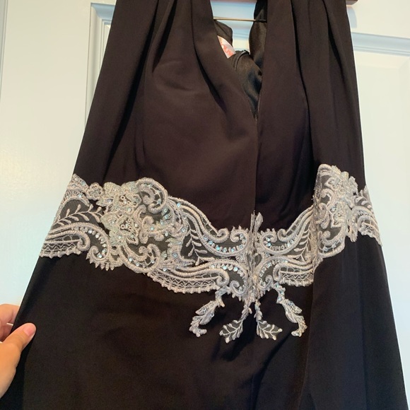 Trumpet/Mermaid V-neck Evening Dress BLACK - Picture 7 of 11